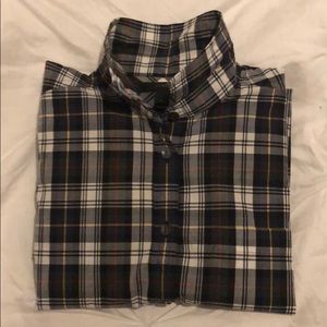 jcrew plaid buttondown shirt size 2